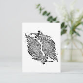 羽インスパイアのスケッチ ポストカード (スタンド正面)