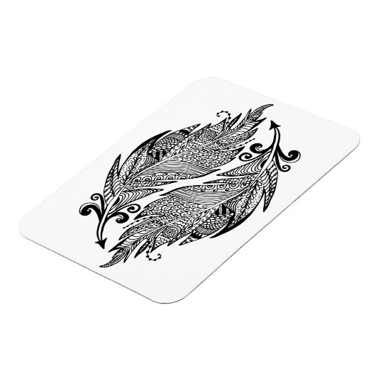 羽インスパイアのスケッチ マグネット (左側)