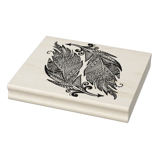 羽インスパイアのスケッチ ラバースタンプ (スタンプ)