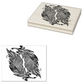 羽インスパイアのスケッチ ラバースタンプ (押印)