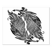 羽インスパイアのスケッチ ラバースタンプ (インプリント)