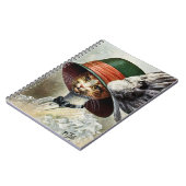 羽エレガントビクトリアン帽子ノートの猫 ノートブック (左側)