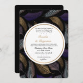 羽エレガント根招待状 招待状 (正面/裏面)