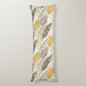 羽エレガント毛と抽象芸術ブラシストロークのシームレス ボディピロー (裏面 (縦))