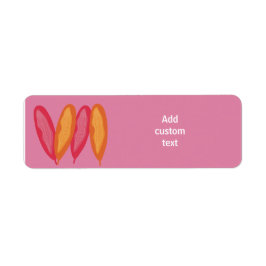 羽カスタム付きピンクのドレス ラベル