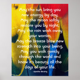 羽カラフルとインスパイアアパッチ賛美の ポスター