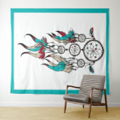 羽カラフルの夢 タペストリー (インサイチュ(横))