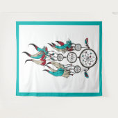 羽カラフルの夢 タペストリー (正面(横))