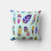 羽カラフル形 クッション (正面)