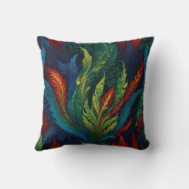 羽カラフル形 クッション