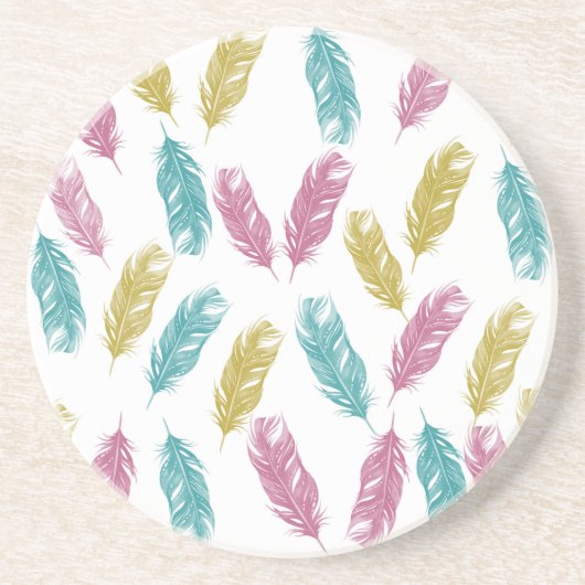 羽カラフル形 コースター (正面)