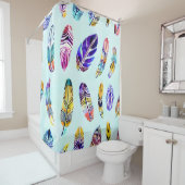 羽カラフル形 シャワーカーテン (インサイチュ)