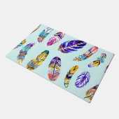 羽カラフル形 ドアマット (アングル)