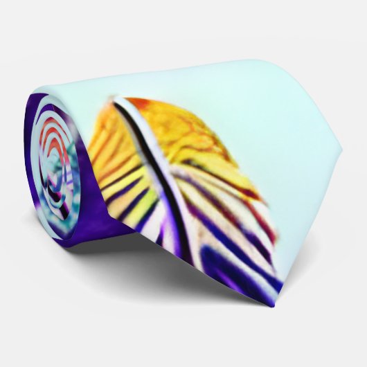 羽カラフル形 ネクタイ (ロール)