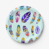 羽カラフル形 ペーパープレート (正面)