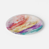 羽カラフル根紙プレート ペーパープレート (アングル)