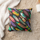 羽カラフル根 クッション (ブランケット)