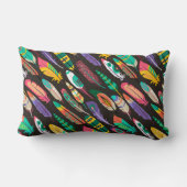 羽カラフル根 ランバークッション (裏面)