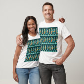 羽カラフル毛、エンドレスなテクスチャパターン Tシャツ (ユニセックス)