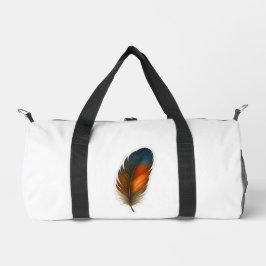 羽カラフル状デザイン ダッフルバッグ