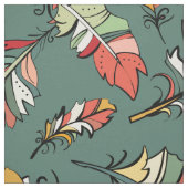 羽カラフル継ぎ目パターン ファブリック (見本)