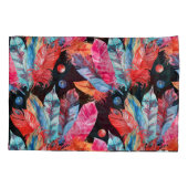 羽カラフル羽、ボホ、継ぎ目が無鮮やかい。 枕カバー (裏面)