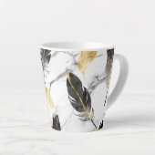 羽キャンディボックスエレガント、トリートボックス、羽デタ カフェラテマグ (右アングル)