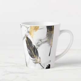 羽キャンディボックスエレガント、トリートボックス、羽デタ カフェラテマグ