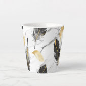 羽キャンディボックスエレガント、トリートボックス、羽デタ カフェラテマグ (正面)