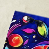 羽サイケデリック夢 ビーチタオル (インサイチュ)