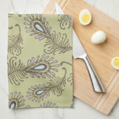 羽パターン キッチンタオル (四つ折り)