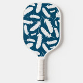 羽パーソナライズされた付きホワイトアヒルイラストレーション ピックルボールラケット (裏面)