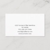 羽パーソナライズされた根 名刺 (裏面)