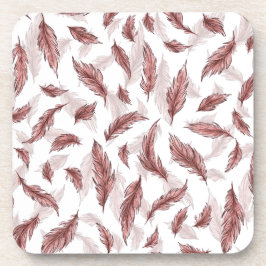 羽プリントスタンド、幸せな笑顔の狼 コースター