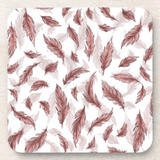 羽プリントスタンド、幸せな笑顔の狼 コースター