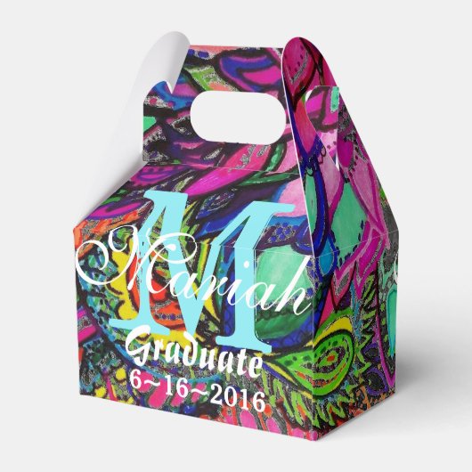 羽ペイズリー模様のが明るくカラフル恵み フェイバーボックス (裏面サイド)