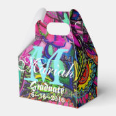 羽ペイズリー模様のが明るくカラフル恵み フェイバーボックス (正面サイド)