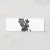 羽付きエジプト猫-背面の色を選択 スキニー名刺 (裏面)