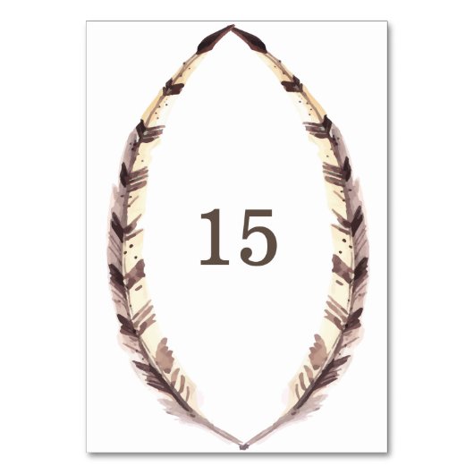 羽付きテー縁どブル・カード テーブルナンバー (正面)