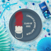 羽付きマーチングバンドカスタム帽子パーティー ペーパープレート (パーティー)