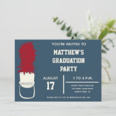 羽付きマーチングバンドカスタム帽子パーティー 招待状 (スタンド正面)