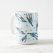 羽及び点のマグ コーヒーマグカップ (正面左)