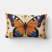 羽威厳のある蝶まくら ランバークッション (裏面)