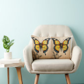 羽威厳のある蝶まくら ランバークッション (椅子)