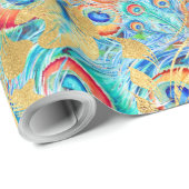 羽孔雀 ラッピングペーパー (ロールコーナー)