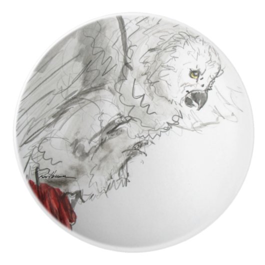 羽根さん立って！ セラミックノブ (正面)