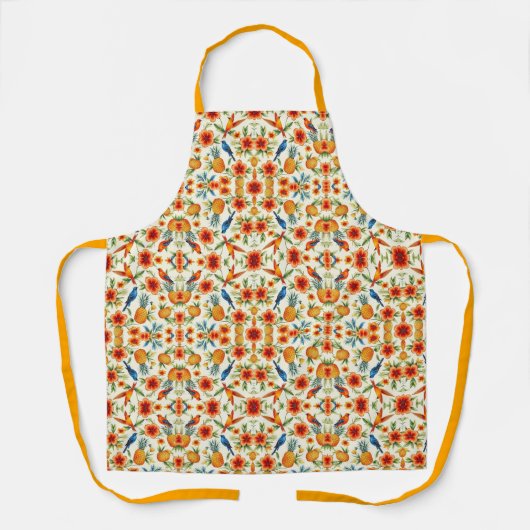 🦜🍍「羽根と風味」 エプロン (正面)