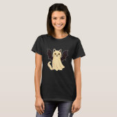 羽根のあるおばけ猫 Tシャツ (正面フル)