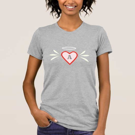 羽根のあるハート Tシャツ (正面)