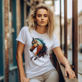 羽根のある美しい馬 Tシャツ